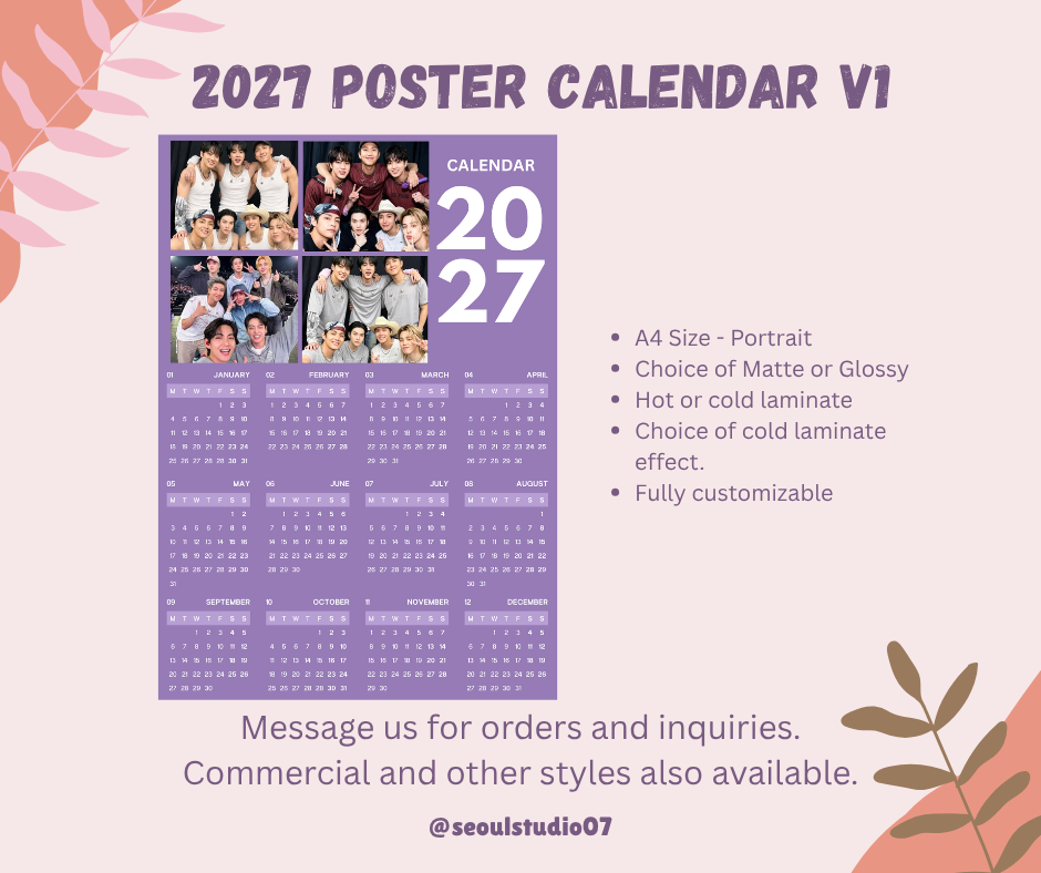 2027 CALENDAR PRE-ORDER
