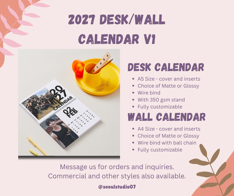 2027 CALENDAR PRE-ORDER