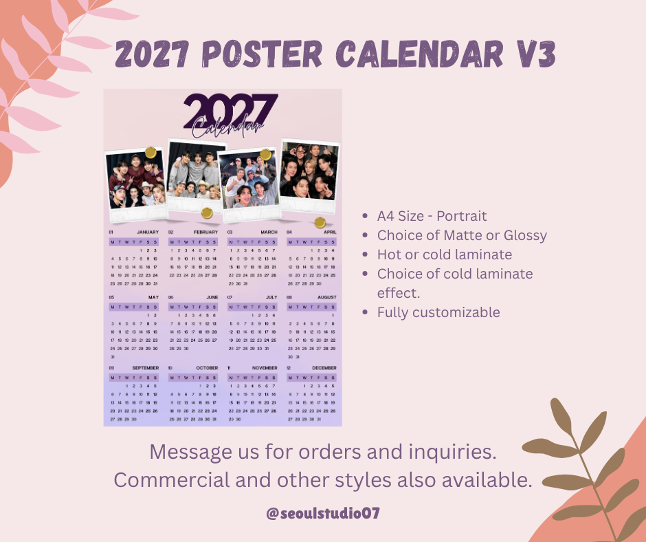 2027 CALENDAR PRE-ORDER