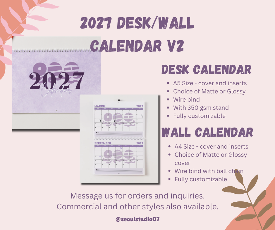 2027 CALENDAR PRE-ORDER