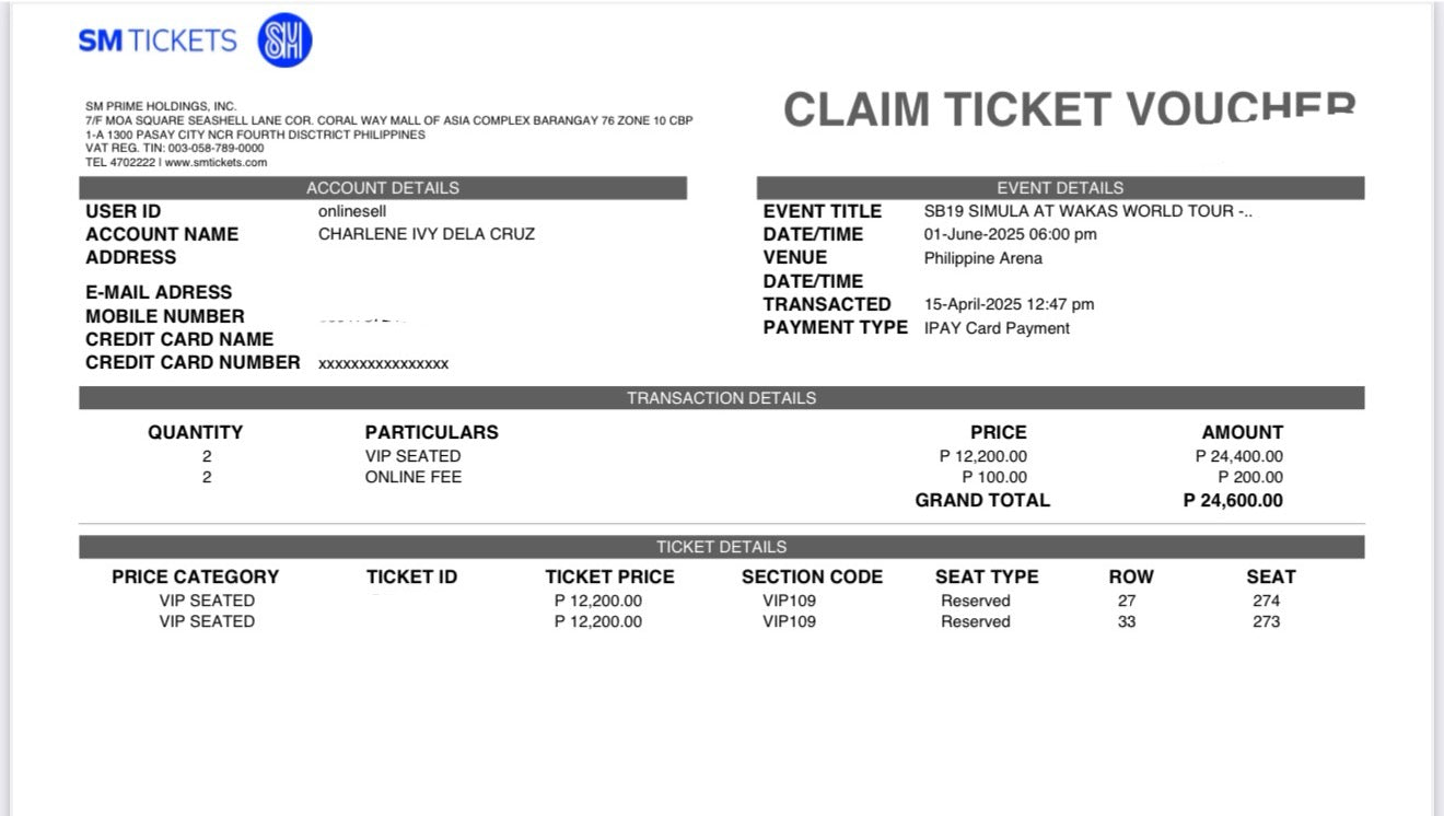 SB19 SIMULA AT WAKAS TICKET